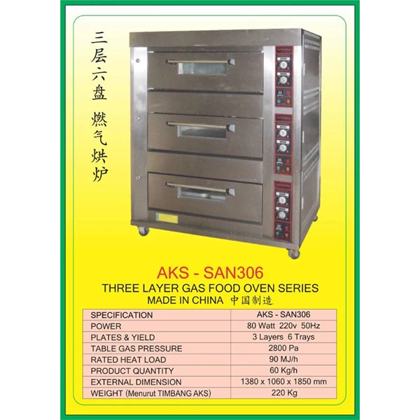 MESIN PEMANGGANG Gas Food Oven Series SAN306
