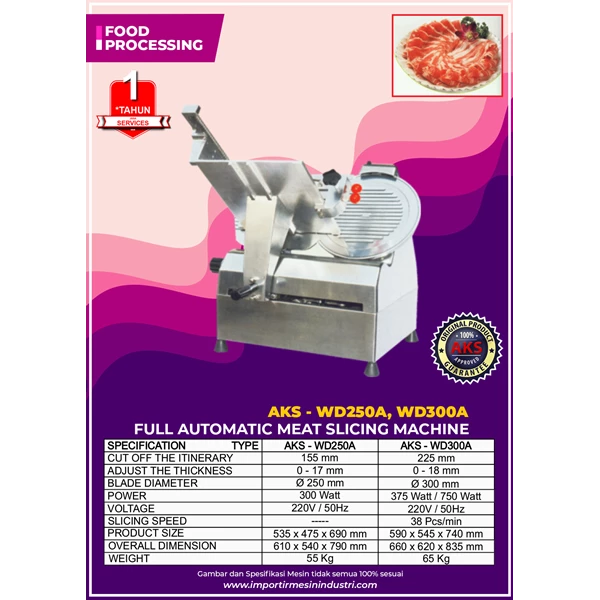 Mesin Pengiris Daging Full Otomatis WD250A