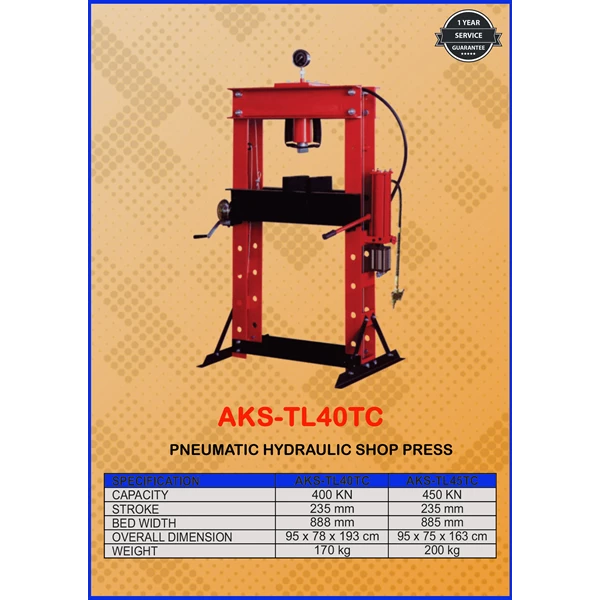 Pneumatic Hydraulic Press 40 Ton TL40TC