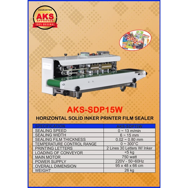 Horizontal Solid Inker Printer Film Sealer SDP15W