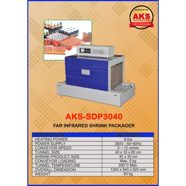 Mesin Thermal Shrink Penyusut Plastik Kemasan SDP3040